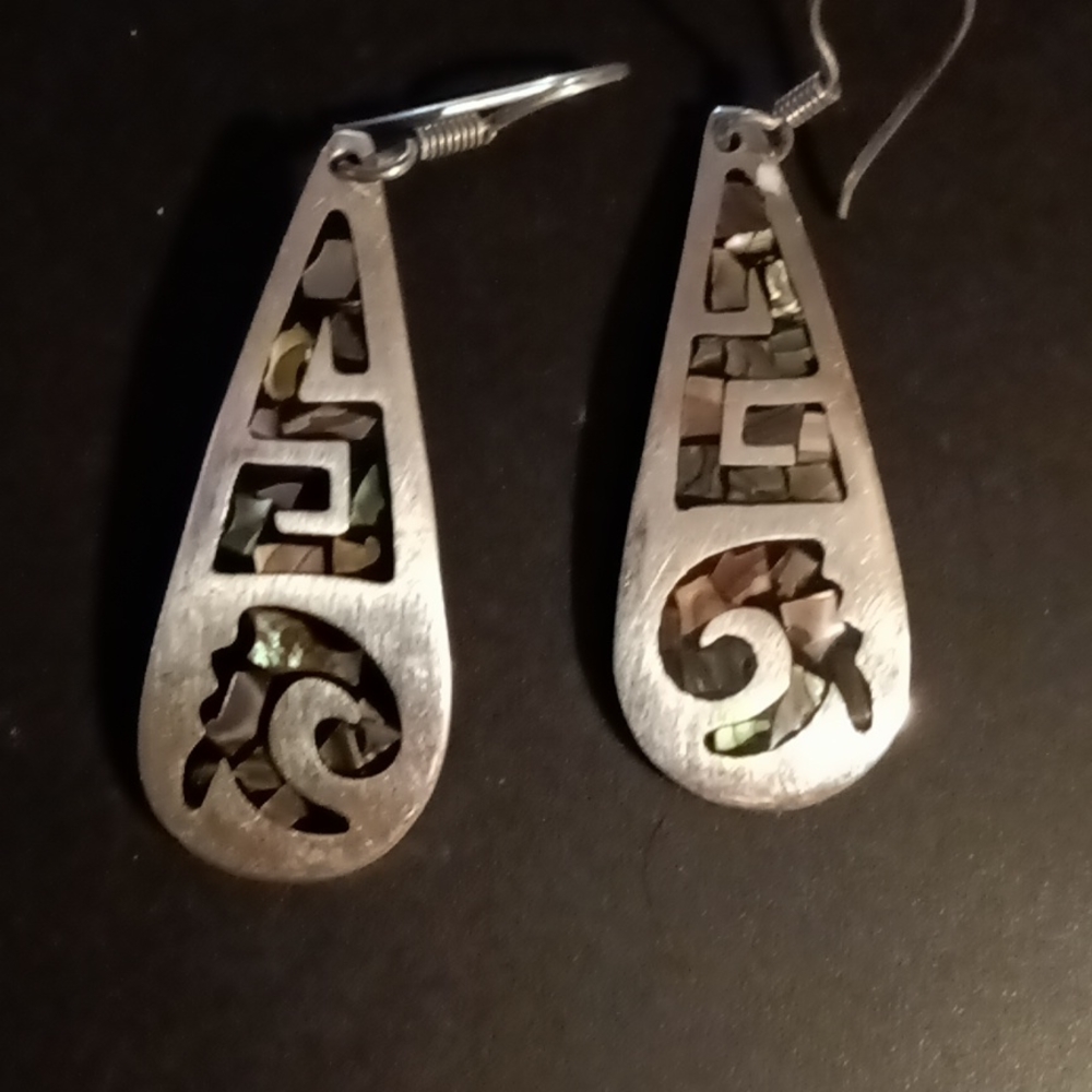 Signed Authentic Zuni Earrings - image 1